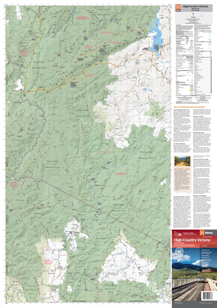 Carte routière - High Country Victoria (Nord-Est) | Hema Maps carte routière Hema Maps