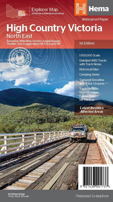 Carte routière - High Country Victoria (Nord-Est) | Hema Maps carte routière Hema Maps