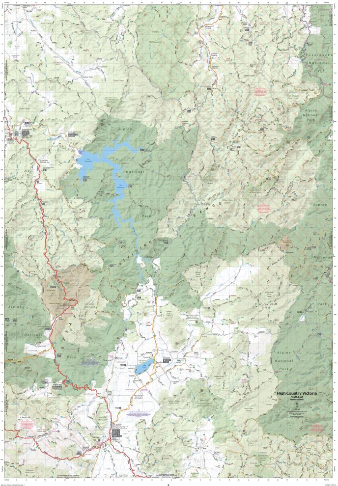 Carte routière - High Country Victoria (Nord-Est) | Hema Maps carte routière Hema Maps