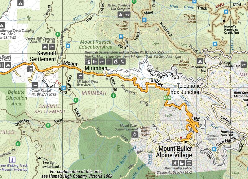 Carte routière - High Country Victoria (Nord-Ouest) | Hema Maps carte routière Hema Maps