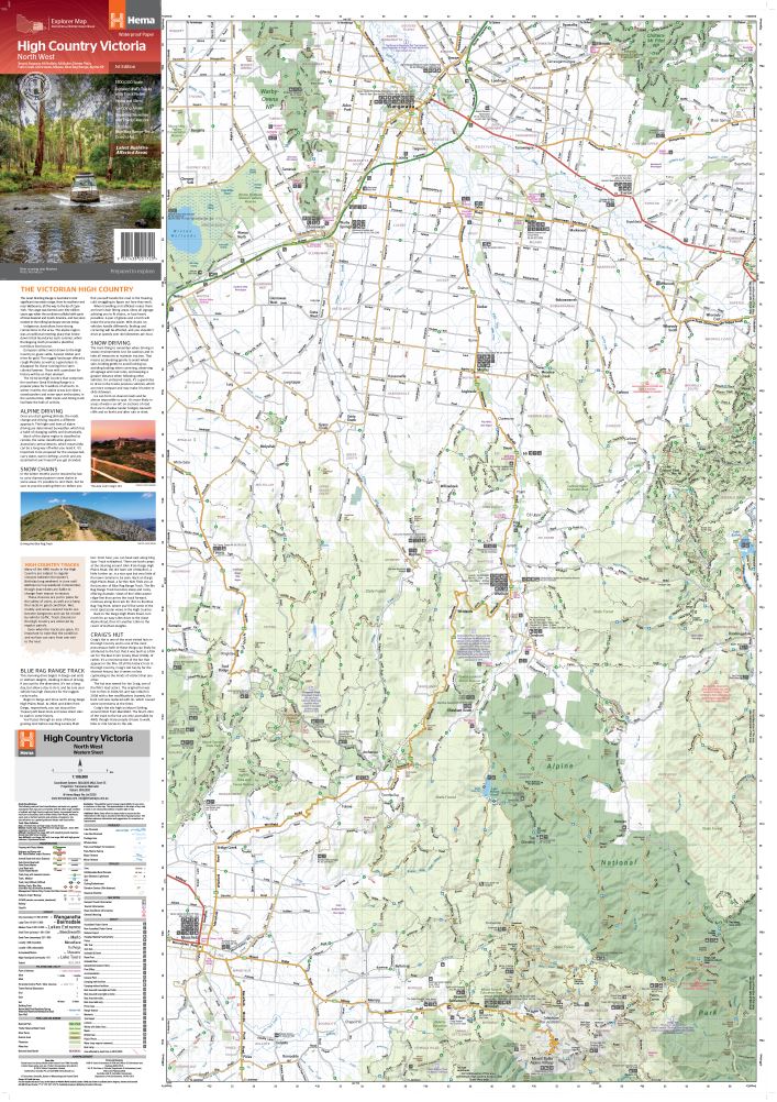 Carte routière - High Country Victoria (Nord-Ouest) | Hema Maps carte routière Hema Maps