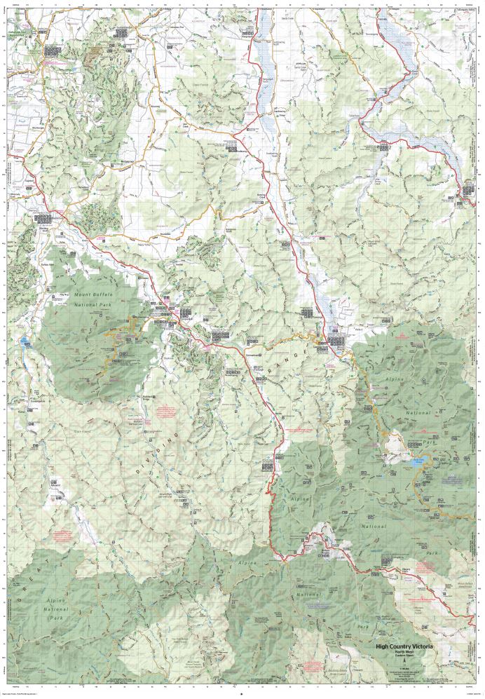 Carte routière - High Country Victoria (Nord-Ouest) | Hema Maps carte pliée Hema Maps 