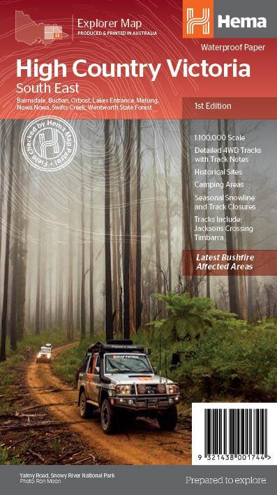 Carte routière - High Country Victoria (Sud-Est) | Hema Maps carte pliée Hema Maps 