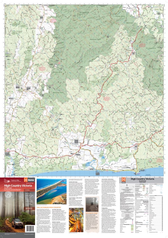 Carte routière - High Country Victoria (Sud-Est) | Hema Maps carte routière Hema Maps