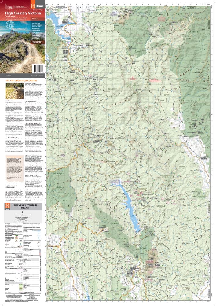 Carte routière - High Country Victoria (Sud-Ouest) | Hema Maps carte pliée Hema Maps 