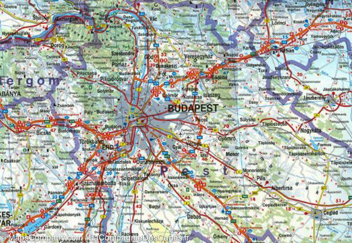 Carte routière - Hongrie | Freytag & Berndt carte routière Freytag & Berndt