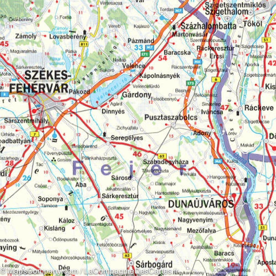 Carte routière - Hongrie | Freytag & Berndt carte pliée Freytag & Berndt 