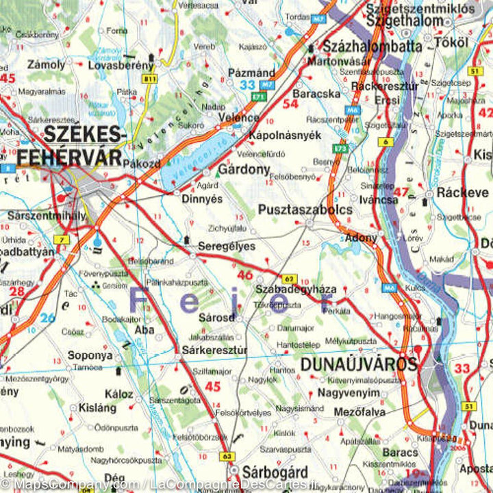 Carte routière - Hongrie | Freytag & Berndt carte pliée Freytag & Berndt 