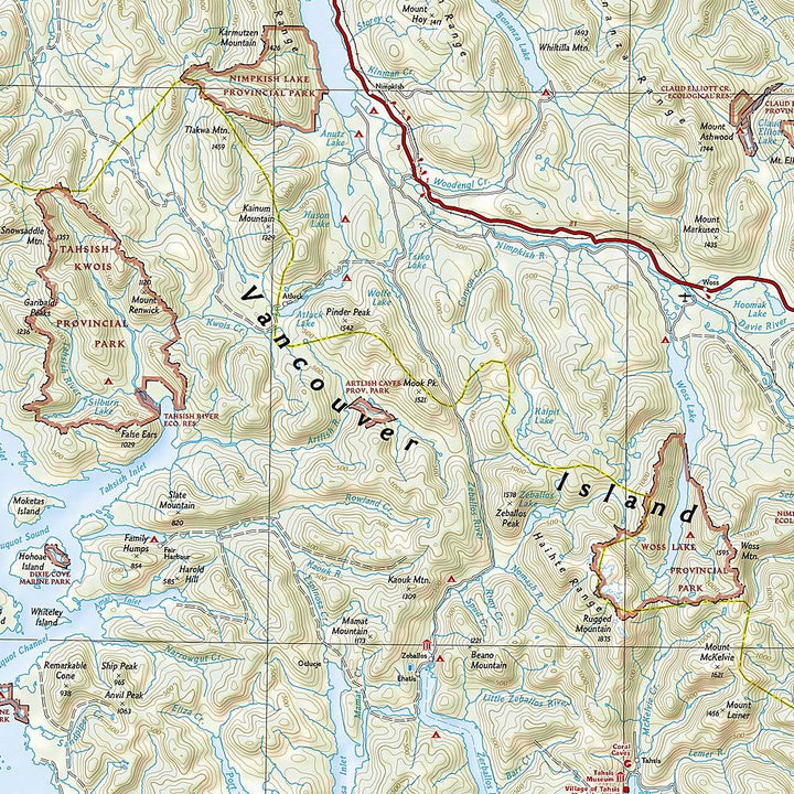 Carte routière - Ile de Vancouver (Canada) | National Geographic carte pliée National Geographic 