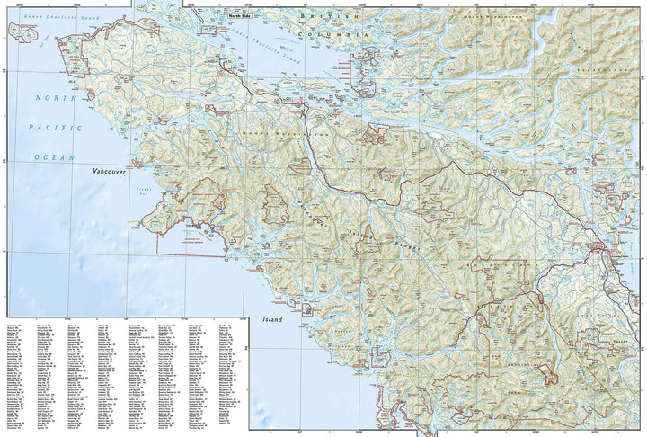 Carte routière - Ile de Vancouver (Canada) | National Geographic carte pliée National Geographic 
