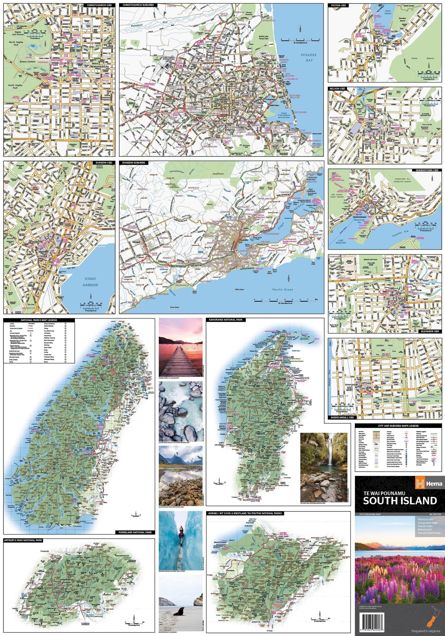 Carte routière - Ile du Sud (Nouvelle Zélande) | Hema Maps carte routière Hema Maps