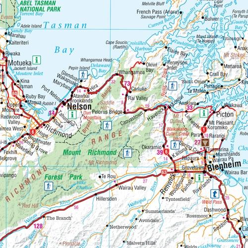 Carte routière - Ile du Sud (Nouvelle Zélande) | Hema Maps carte routière Hema Maps