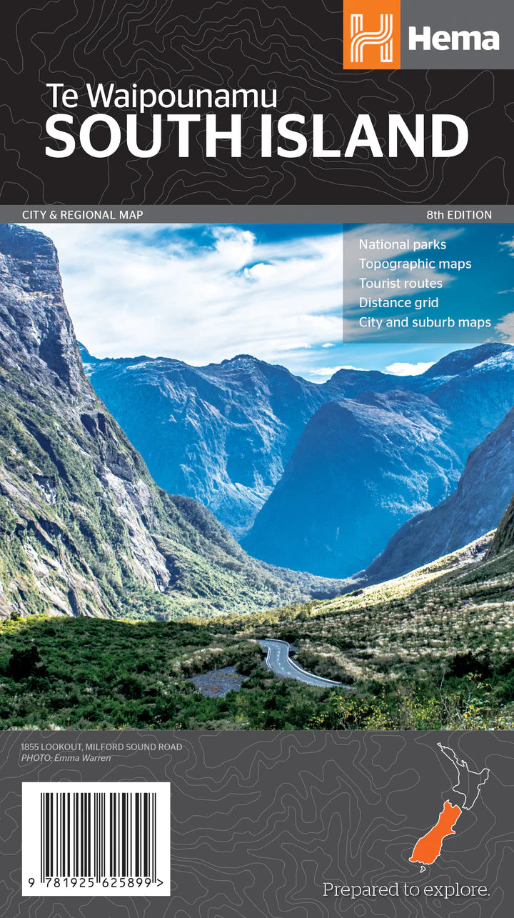 Carte routière - Ile du Sud (Nouvelle Zélande) | Hema Maps carte pliée Hema Maps 
