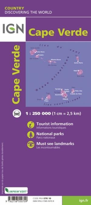 Carte routière - îles du Cap-Vert | IGN carte routière IGN