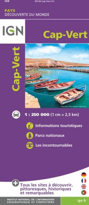 Carte routière - îles du Cap-Vert | IGN carte routière IGN