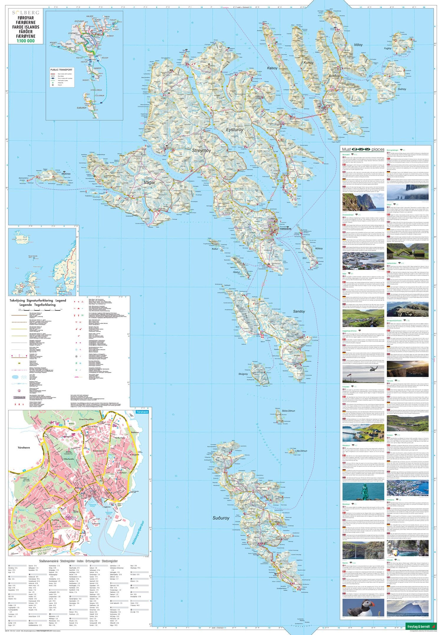 Carte routière - Iles Féroé | Freytag & Berndt carte routière Freytag & Berndt