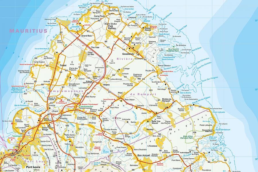 Carte routière - Iles Maurice, Réunion & Rodrigues | Reise Know How carte routière Reise Know-How