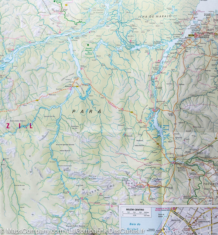 Carte routière de l'Amazonie (Brésil) | Nelles Map - La Compagnie des Cartes