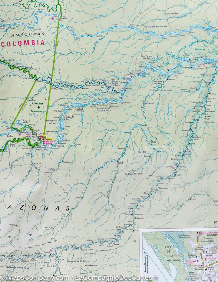 Carte routière de l'Amazonie (Brésil) | Nelles Map - La Compagnie des Cartes