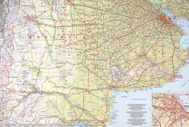 Carte routière imperméable - Argentine Nord & Uruguay | Nelles Map carte pliée Nelles Verlag 