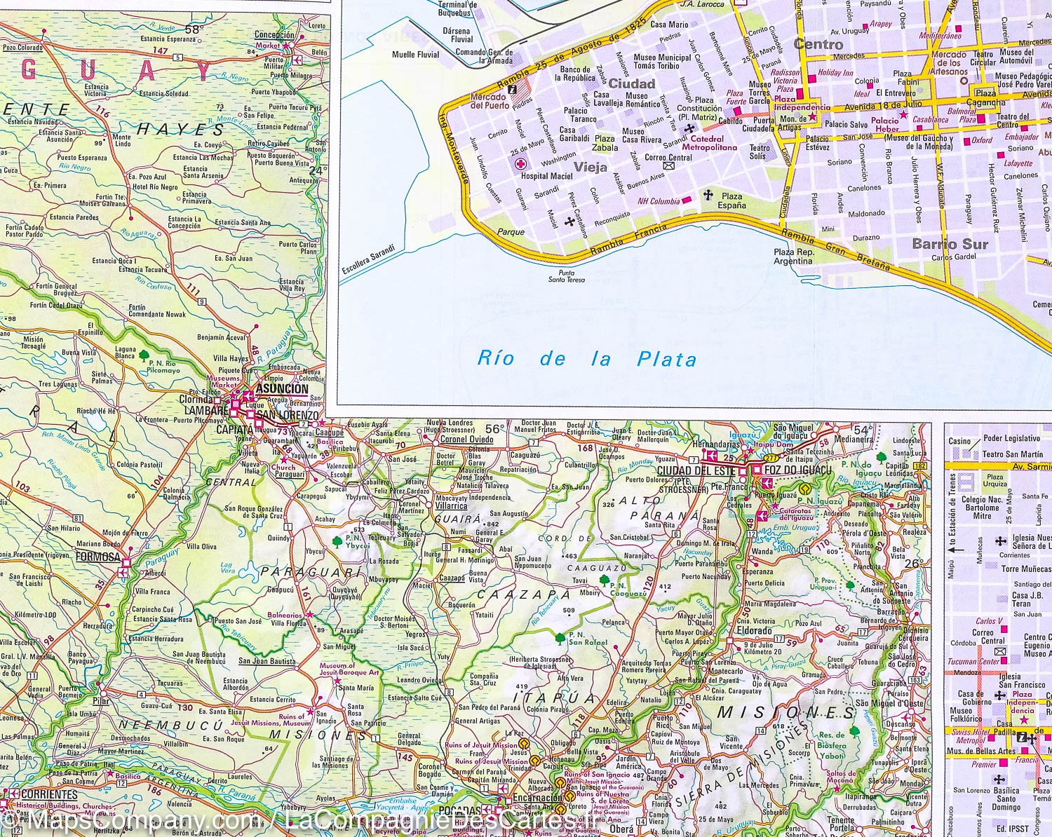 Carte routière imperméable - Argentine Nord & Uruguay | Nelles Map carte routière Nelles Verlag