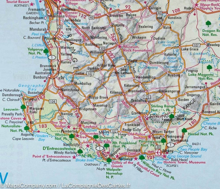 Carte routière de l'Australie | Nelles Map - La Compagnie des Cartes
