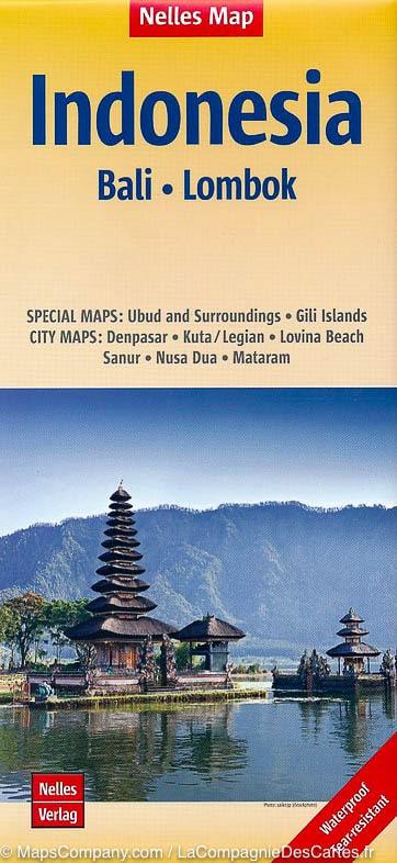 Carte routière imperméable - Bali et Lombok (Indonésie) | Nelles Map carte pliée Nelles Verlag 