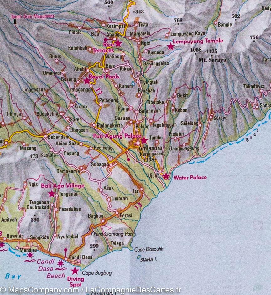 Carte routière imperméable - Bali et Lombok (Indonésie) | Nelles Map carte routière Nelles Verlag