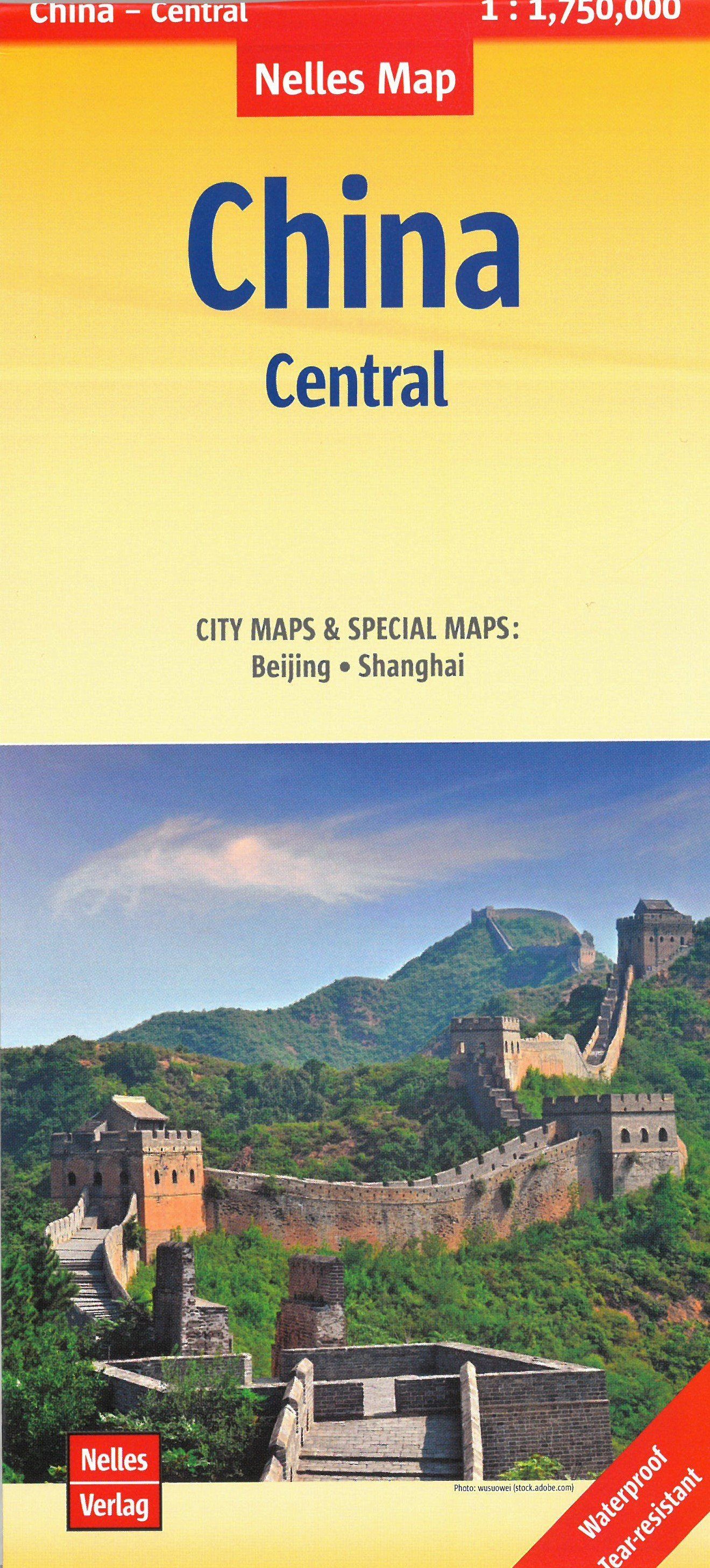 Carte routière imperméable - Chine centrale | Nelles Map carte routière Nelles Verlag