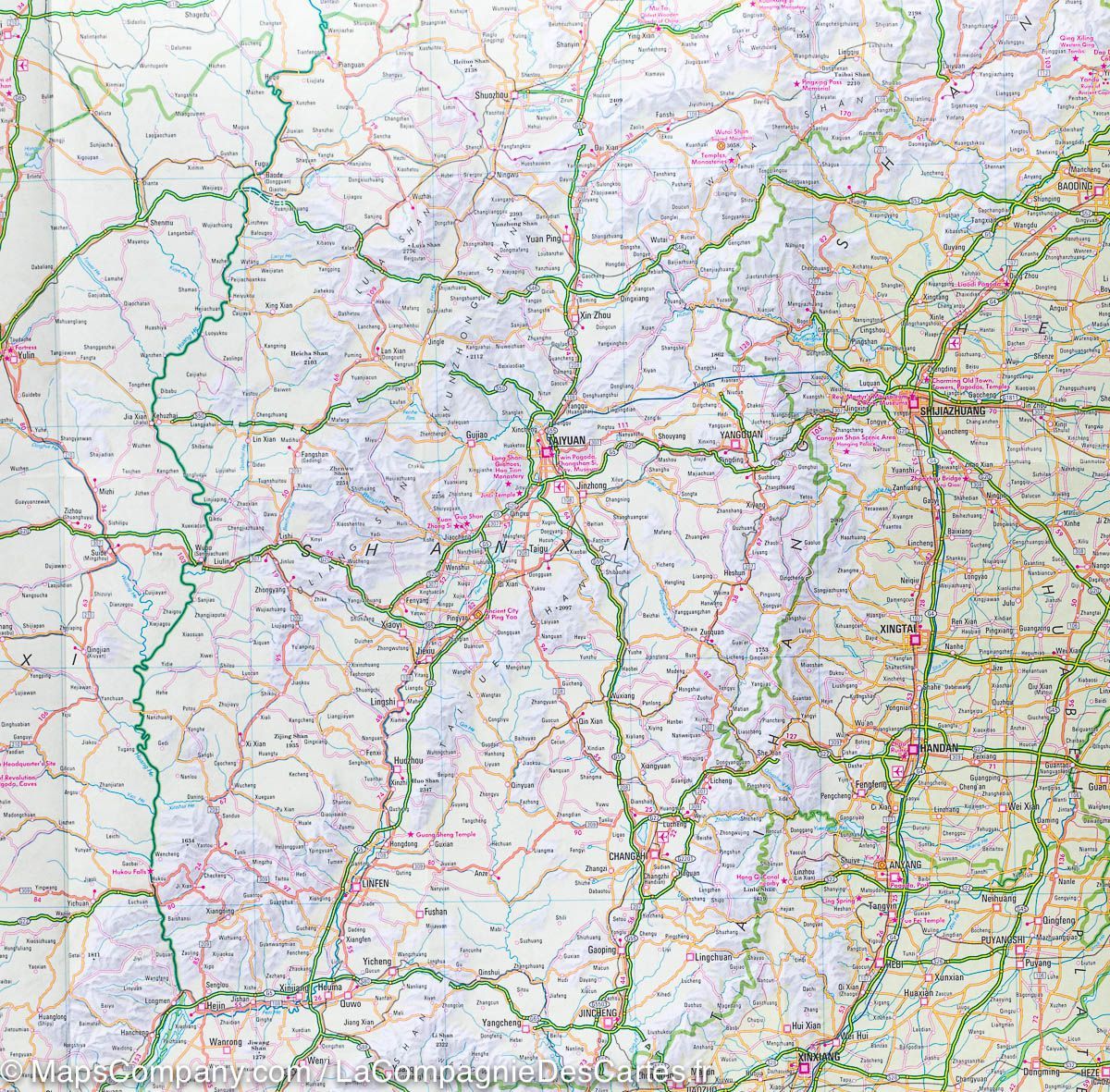 Carte routière imperméable - Chine centrale | Nelles Map carte routière Nelles Verlag