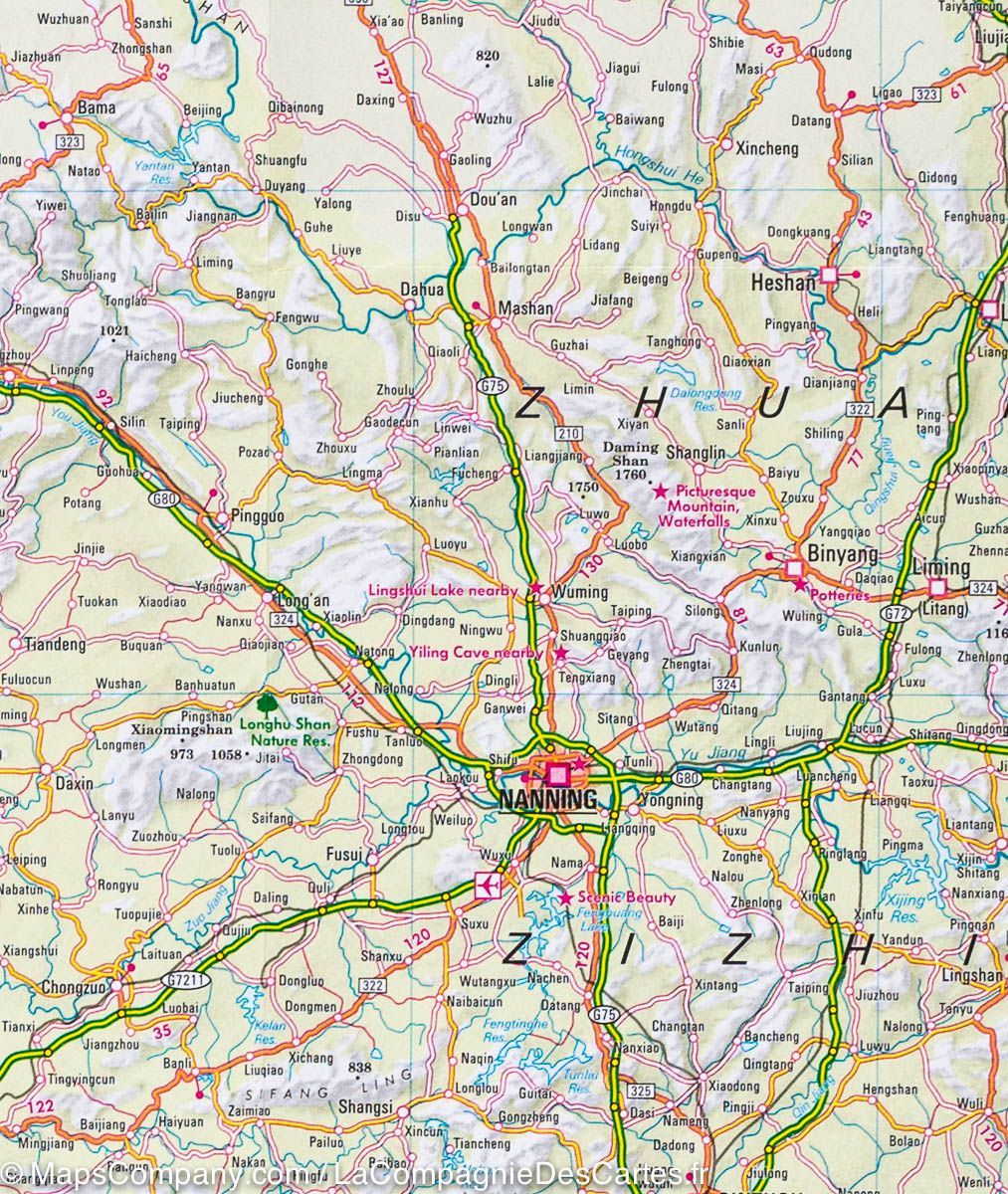 Carte routière imperméable - Chine Sud | Nelles Map carte routière Nelles Verlag