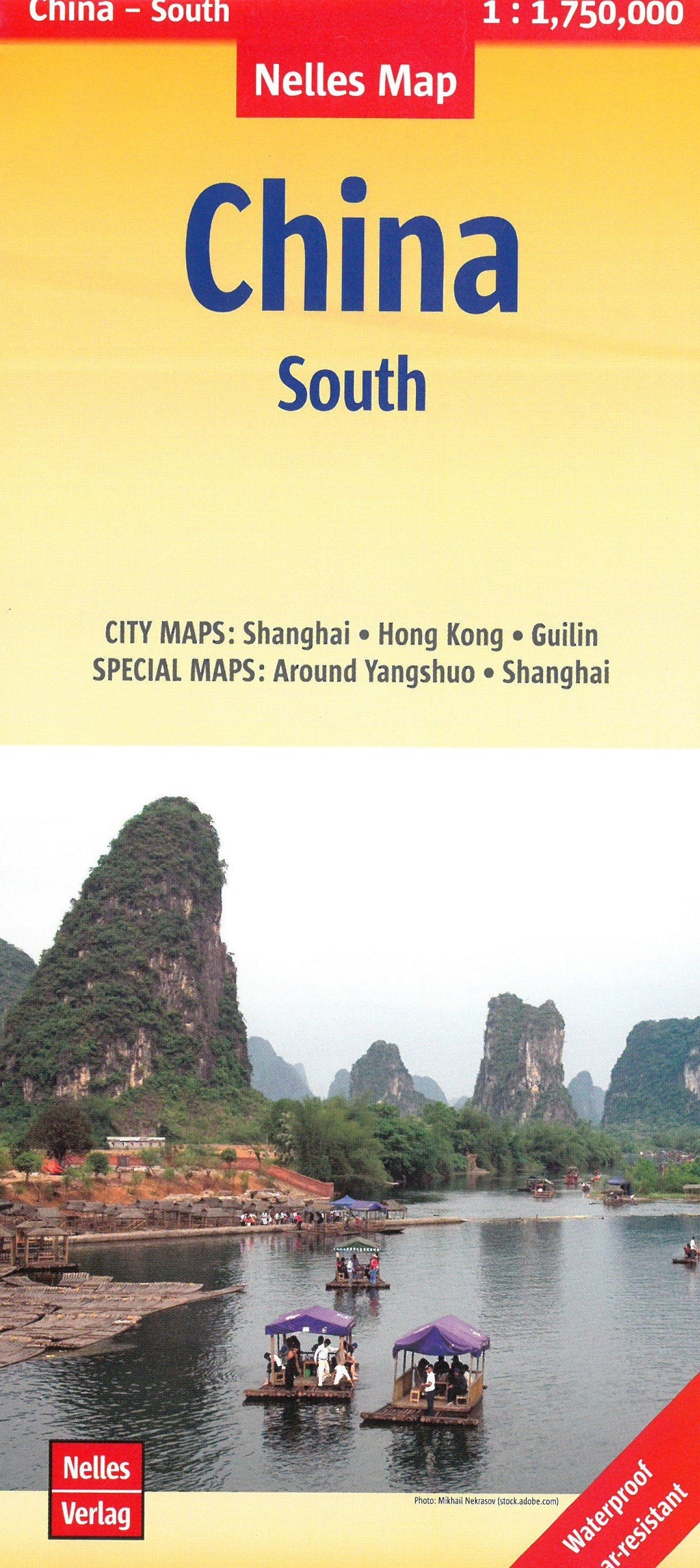 Carte routière imperméable - Chine Sud | Nelles Map carte pliée Nelles Verlag 