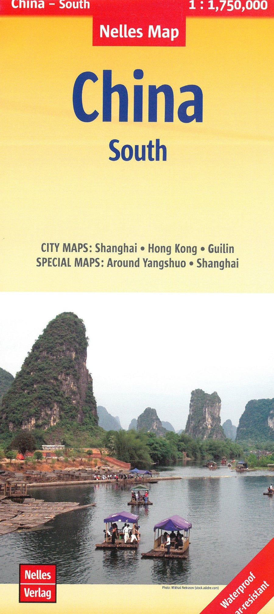 Carte routière imperméable - Chine Sud | Nelles Map carte pliée Nelles Verlag 