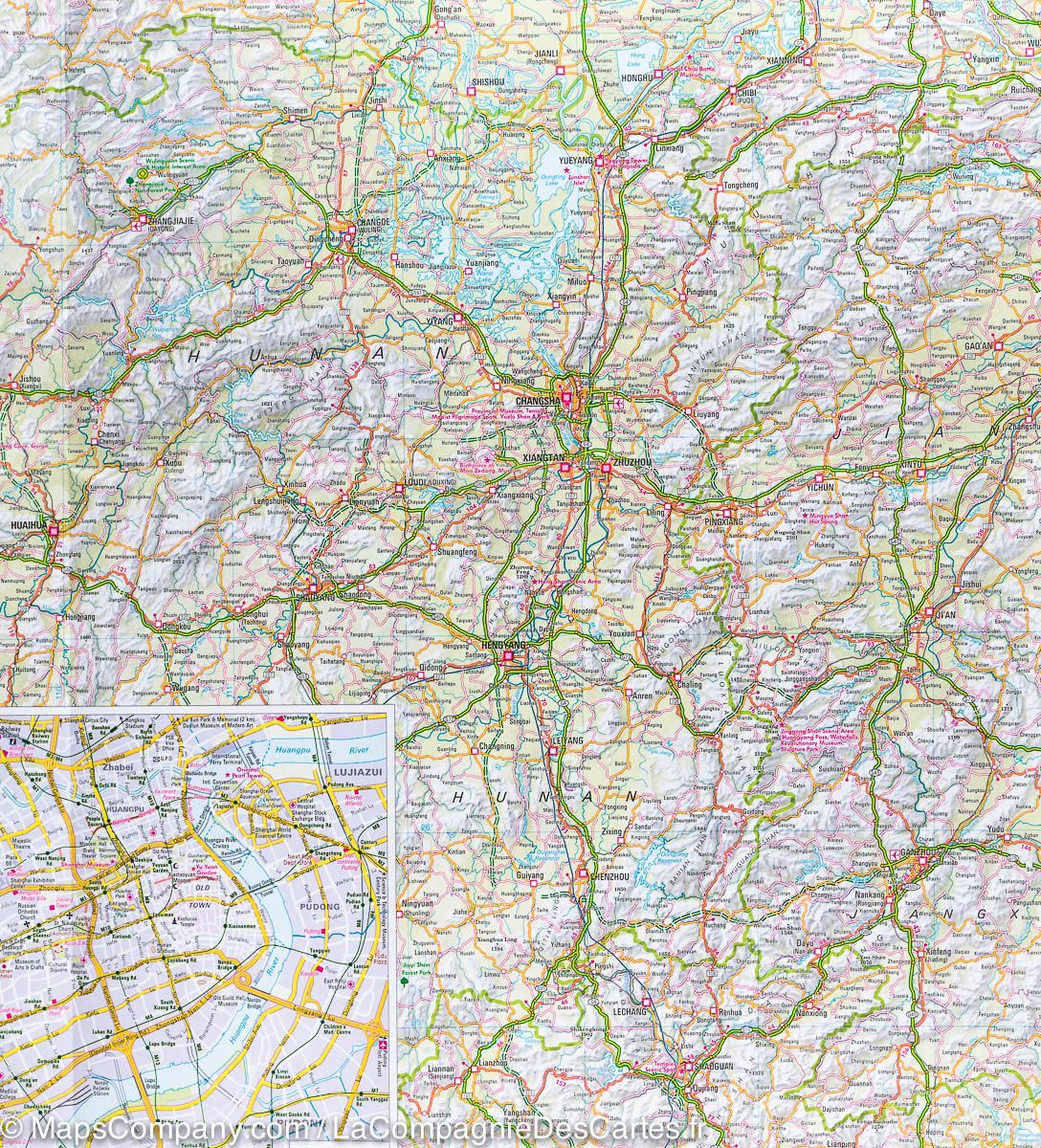 Carte routière imperméable - Chine Sud | Nelles Map carte routière Nelles Verlag