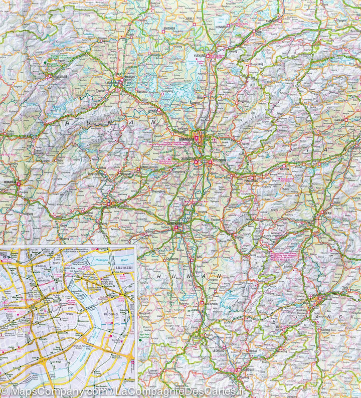 Carte routière imperméable - Chine Sud | Nelles Map carte pliée Nelles Verlag 