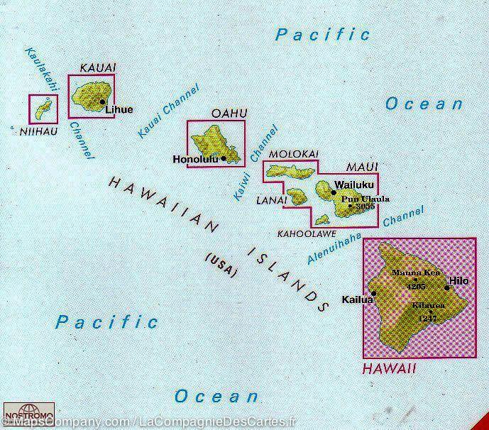 Carte routière imperméable - Grande Ile (Hawaii) | Nelles Map carte pliée Nelles Verlag 