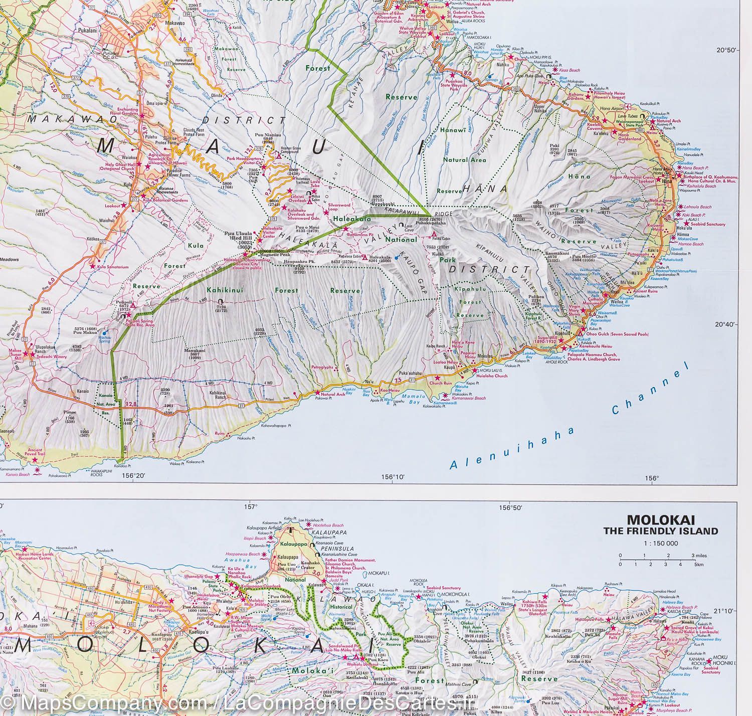 Carte routière imperméable - Iles Hawaii | Nelles Map carte routière Nelles Verlag