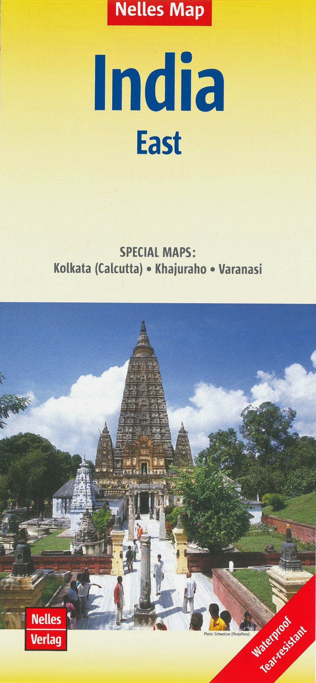 Carte routière imperméable - Inde Est | Nelles Map carte routière Nelles Verlag