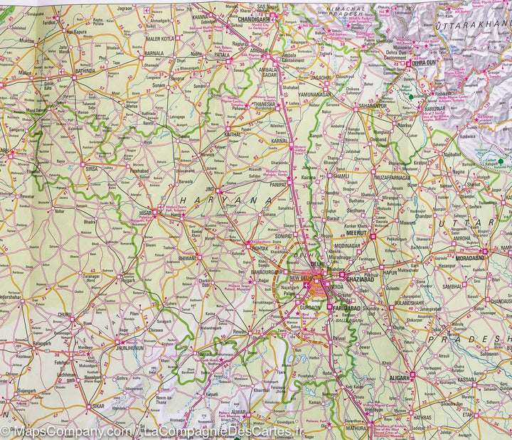 Carte routière de l'ouest de l'Inde | Nelles Map - La Compagnie des Cartes