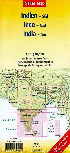 Carte routière imperméable - Inde Sud | Nelles Map carte pliée Nelles Verlag 