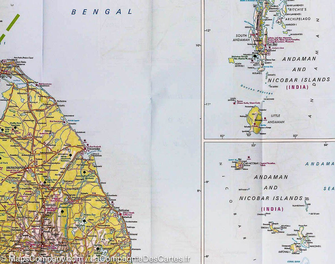 Carte routière imperméable - Inde Sud | Nelles Map carte pliée Nelles Verlag 