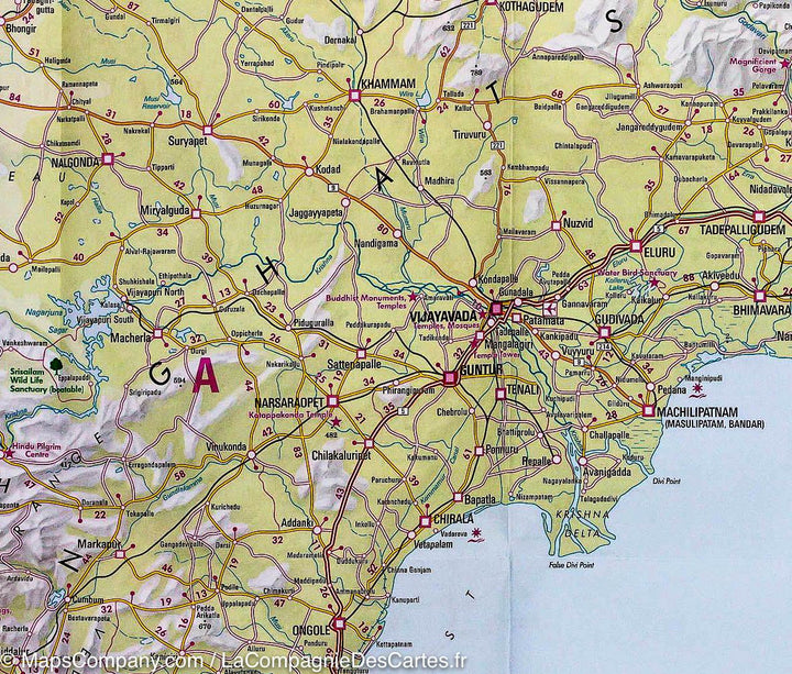 Carte routière imperméable - Inde Sud | Nelles Map carte pliée Nelles Verlag 