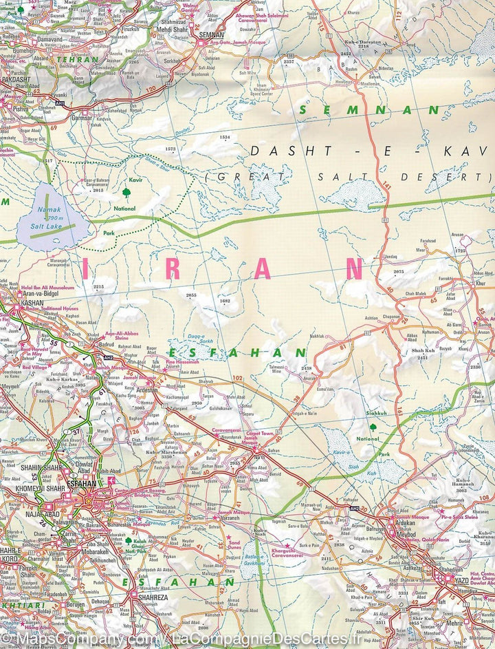 Carte routière imperméable - Iran | Nelles Map carte pliée Nelles Verlag 