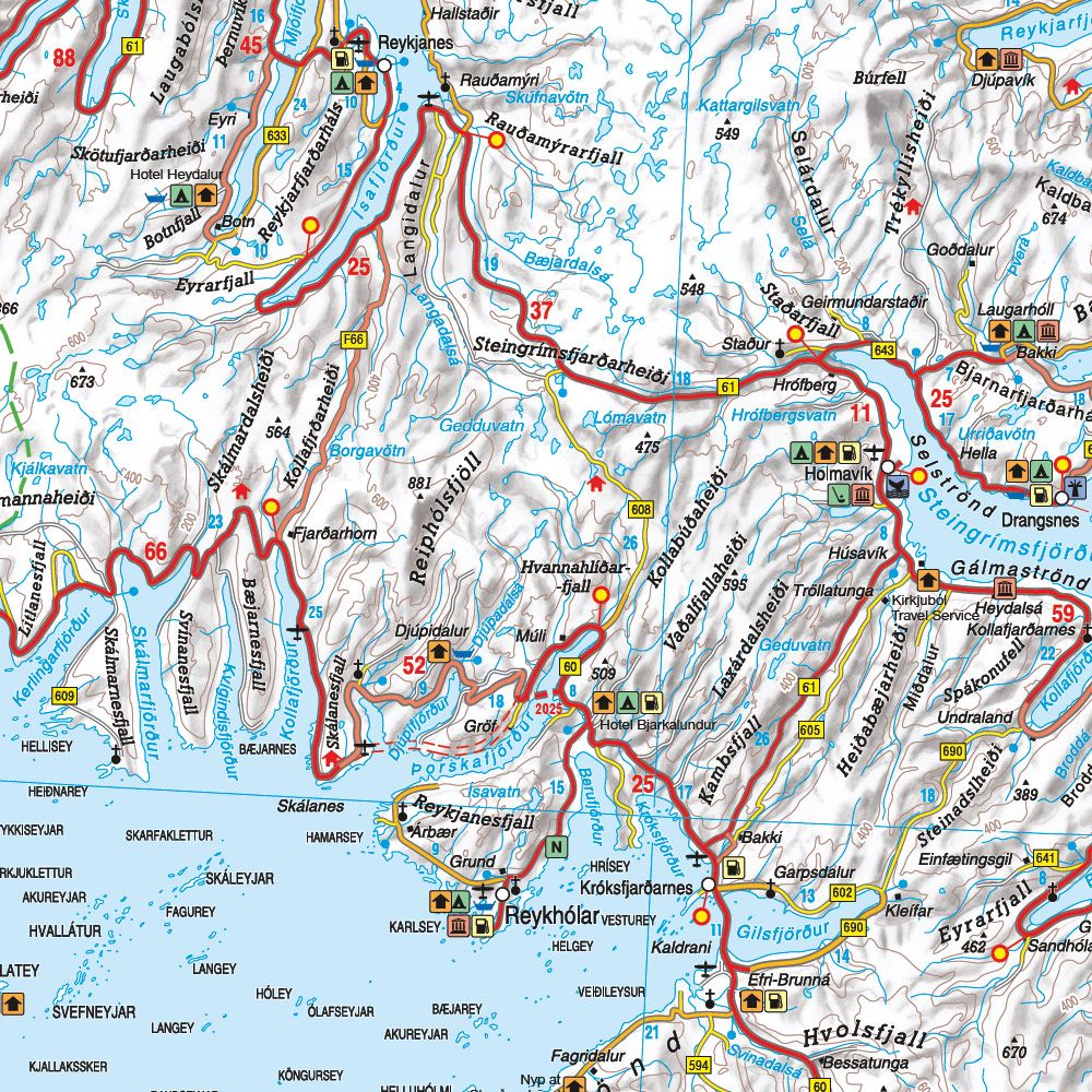 Carte routière imperméable - Islande (impression recto-verso) | Freytag & Berndt carte routière Freytag & Berndt