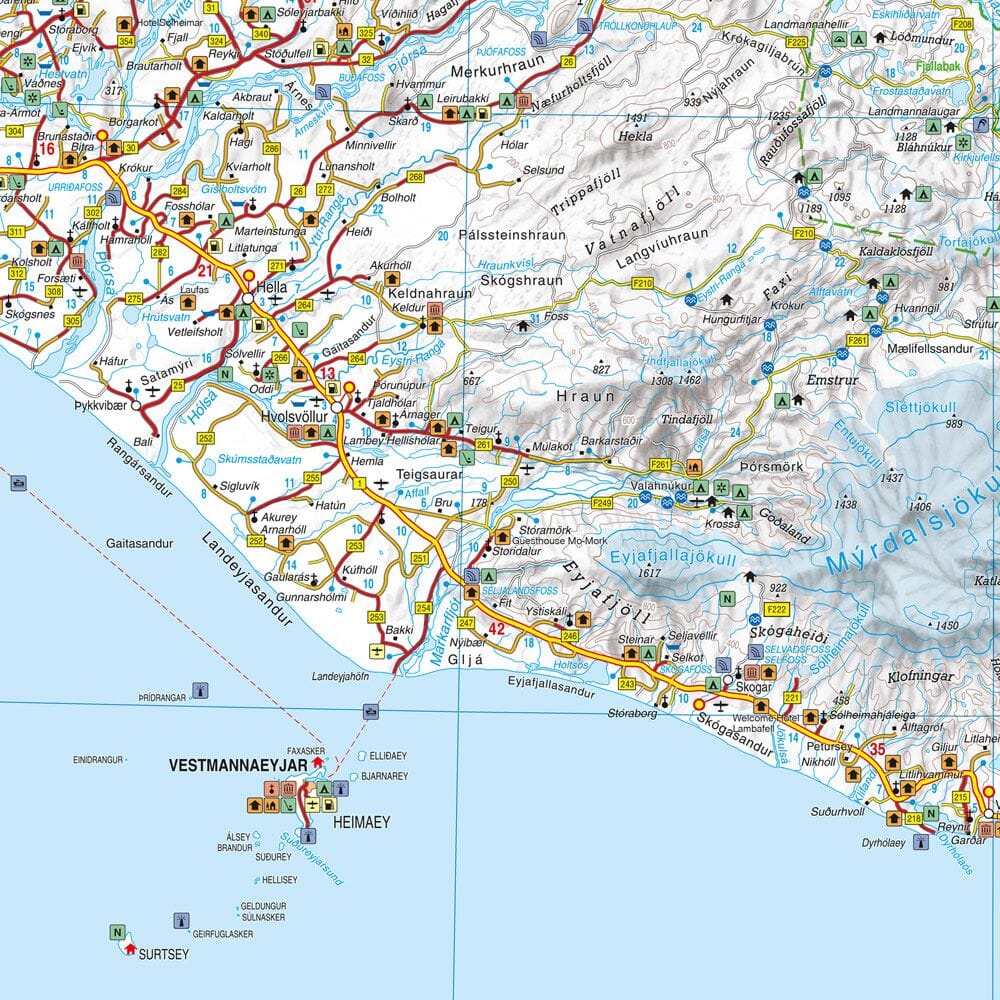 Carte routière imperméable - Islande (impression recto-verso) | Freytag & Berndt carte routière Freytag & Berndt
