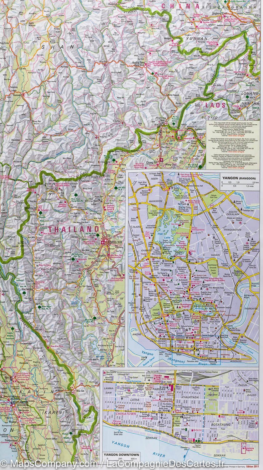 Carte routière imperméable - Myanmar (Birmanie) | Nelles Map carte routière Nelles Verlag