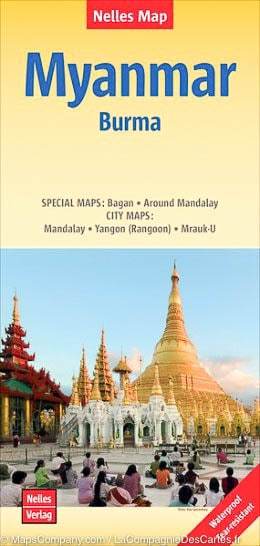 Carte routière imperméable - Myanmar (Birmanie) | Nelles Map carte pliée Nelles Verlag 