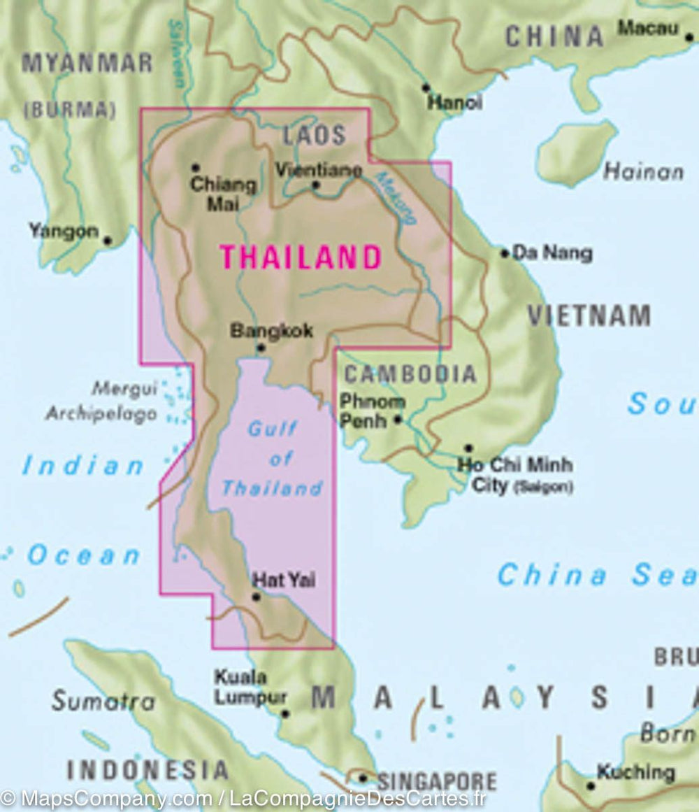 Carte de la Thaïlande | Nelles Map - La Compagnie des Cartes