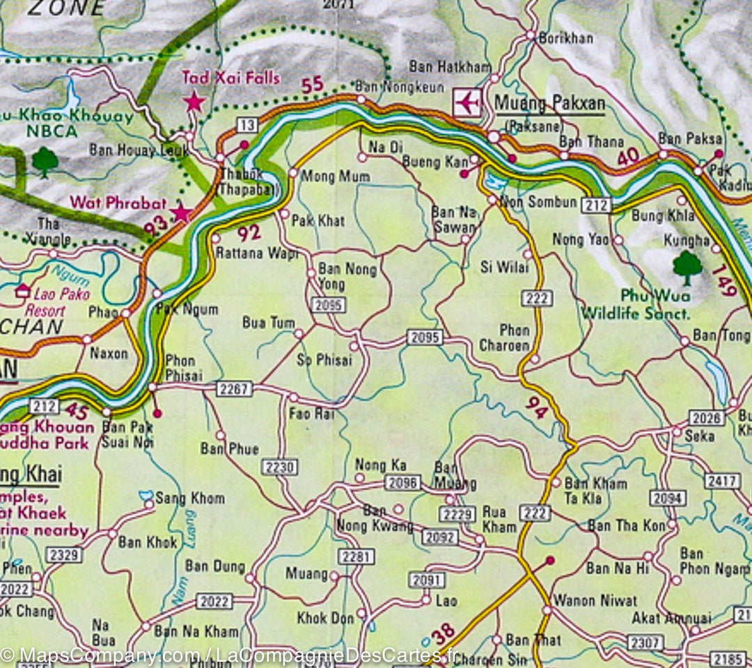 Carte de la Thaïlande | Nelles Map - La Compagnie des Cartes