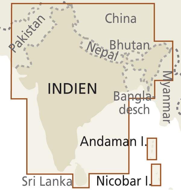 Carte routière - Inde, Népal & Sri Lanka | Reise Know How carte routière Reise Know-How